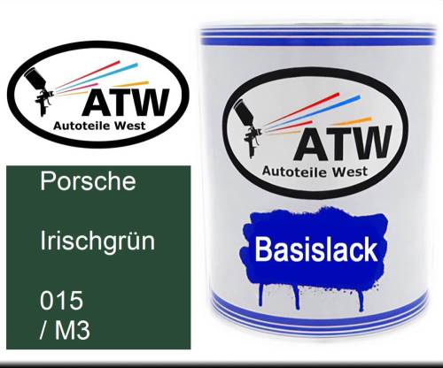 Porsche, Irischgrün, 015 / M3: 1L Lackdose, von ATW Autoteile West.